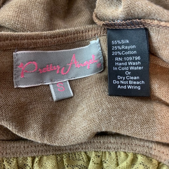 Pretty Angel / Lace Ruffle Mesh Cream Brown Green - Picture 8 of 8